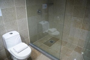 Shower, free toiletries, hair dryer - Tang Dynasty Bay Hotel (Kota Kinabalu)