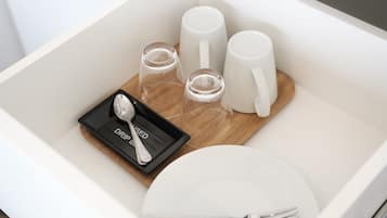 Fridge, electric kettle