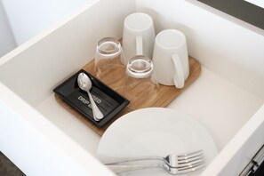 Fridge, electric kettle