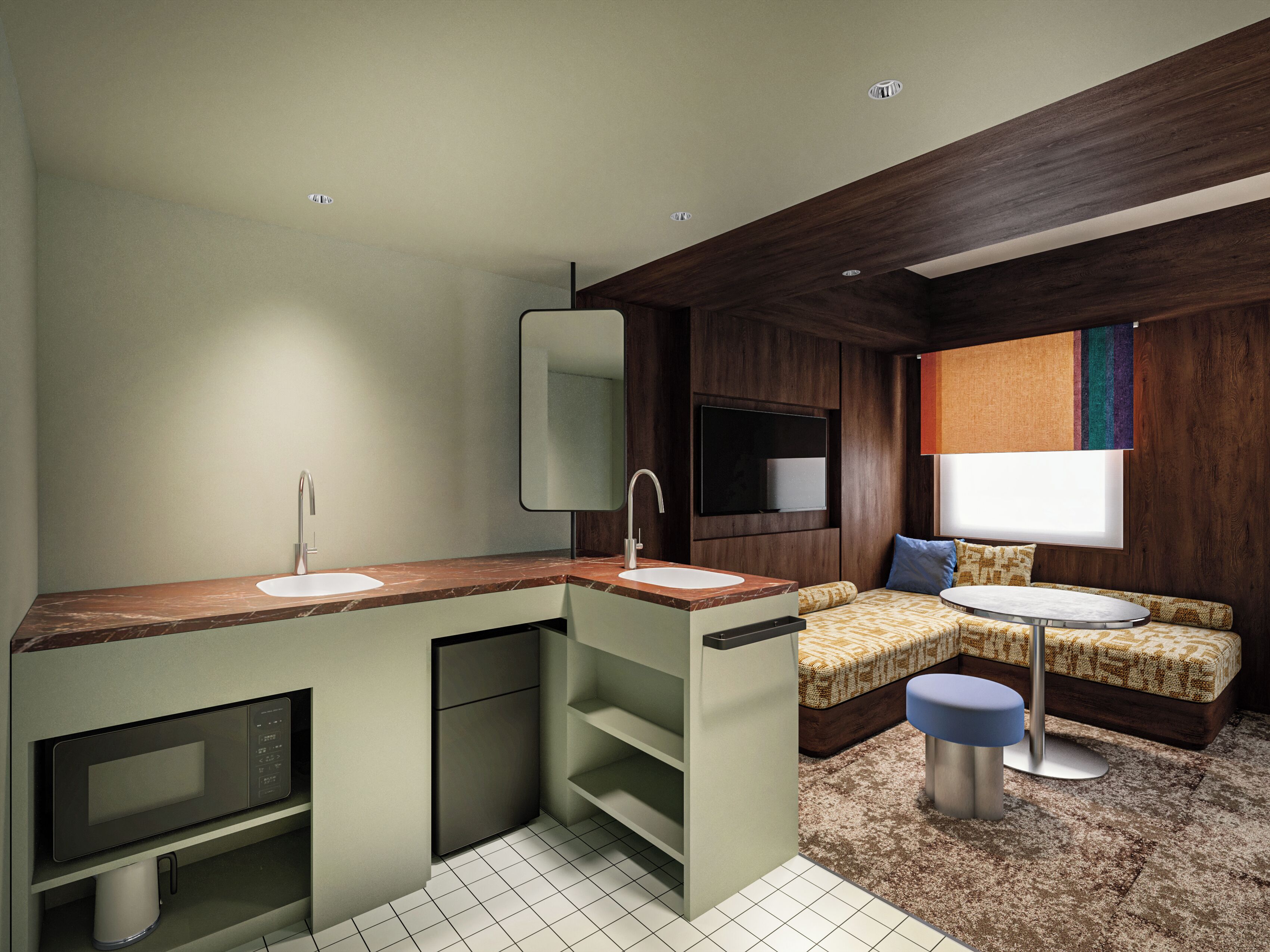 客室内のダイニングエリア