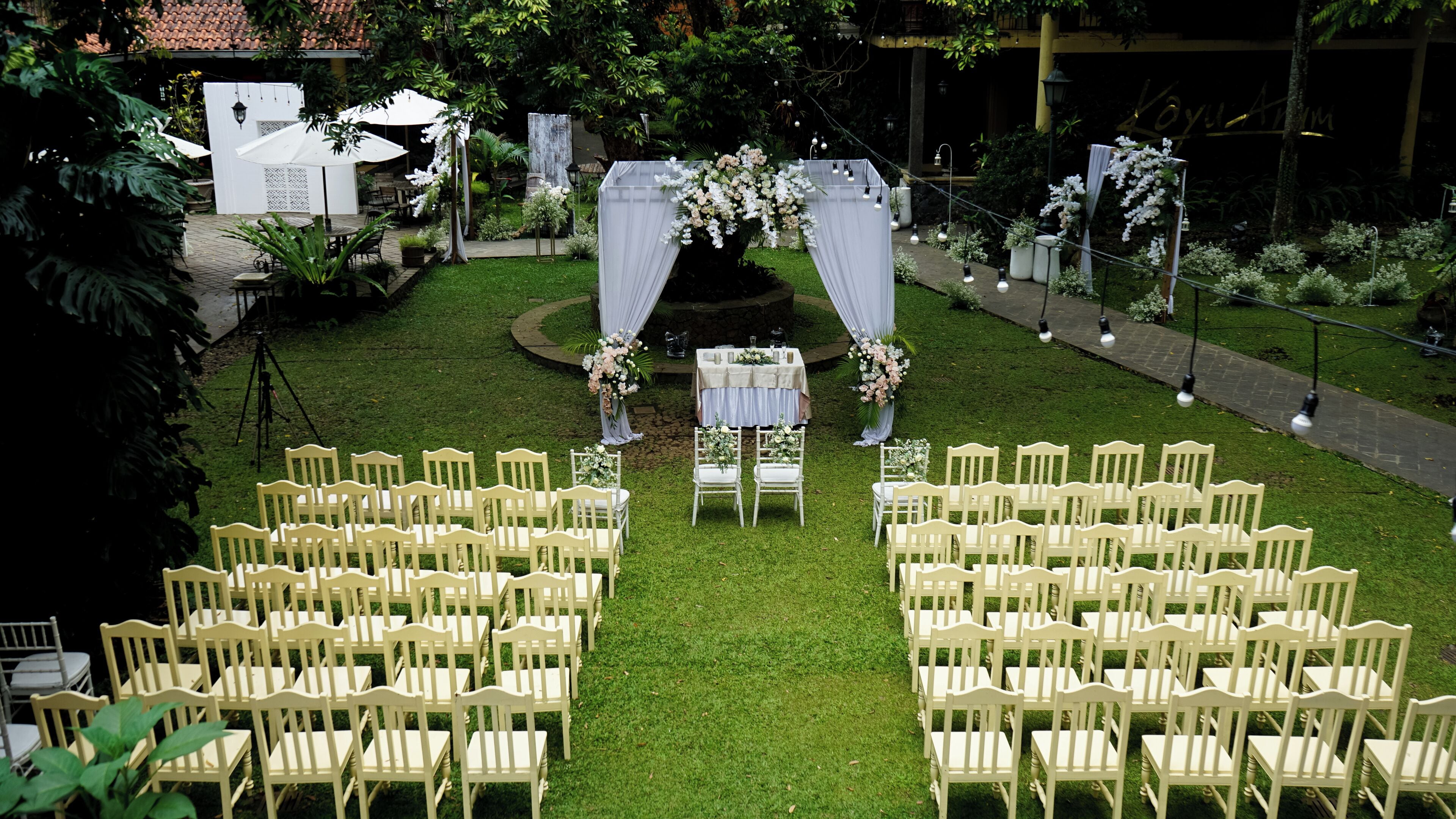outdoor wedding area