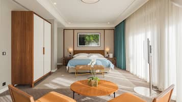 Premium bedding, down duvets, minibar, in-room safe