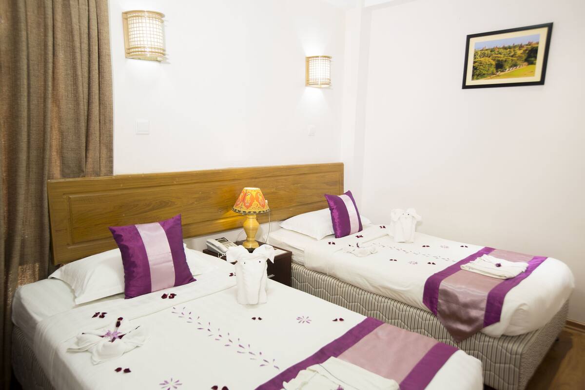 Deluxe Double or Twin Room, 1 Double or 2 Twin Beds, Pool View | Minibar, in-room safe, desk, blackout drapes