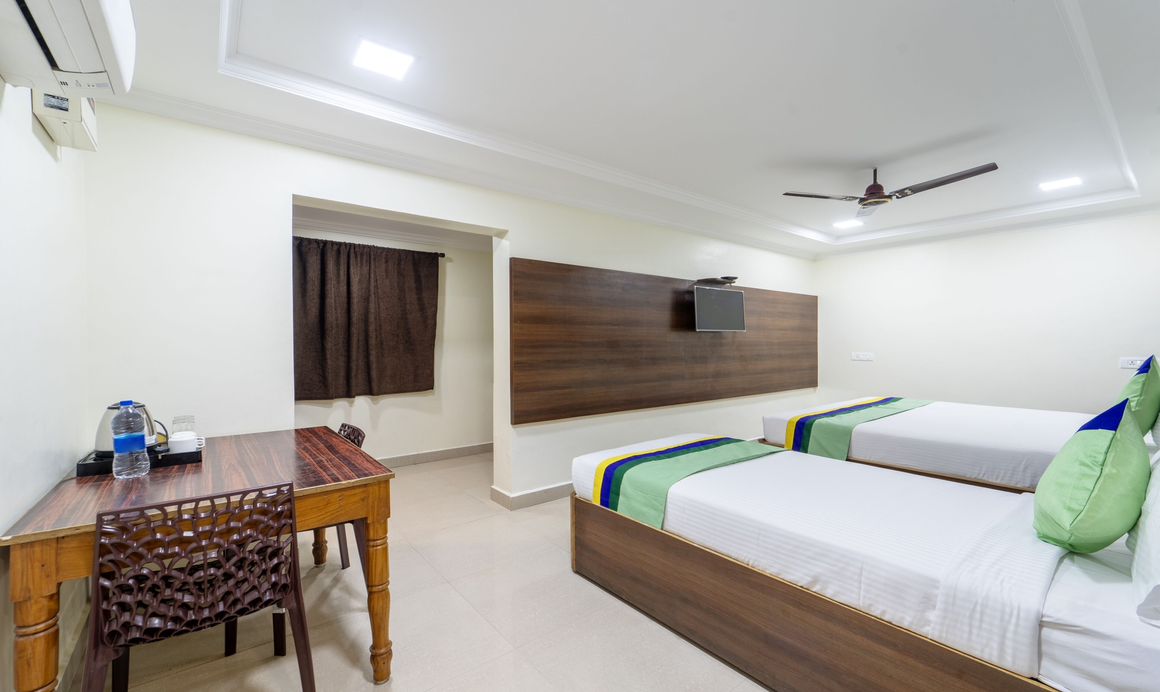 deluxe double room | premium bedding, in-room safe, desk, iron/ironing board