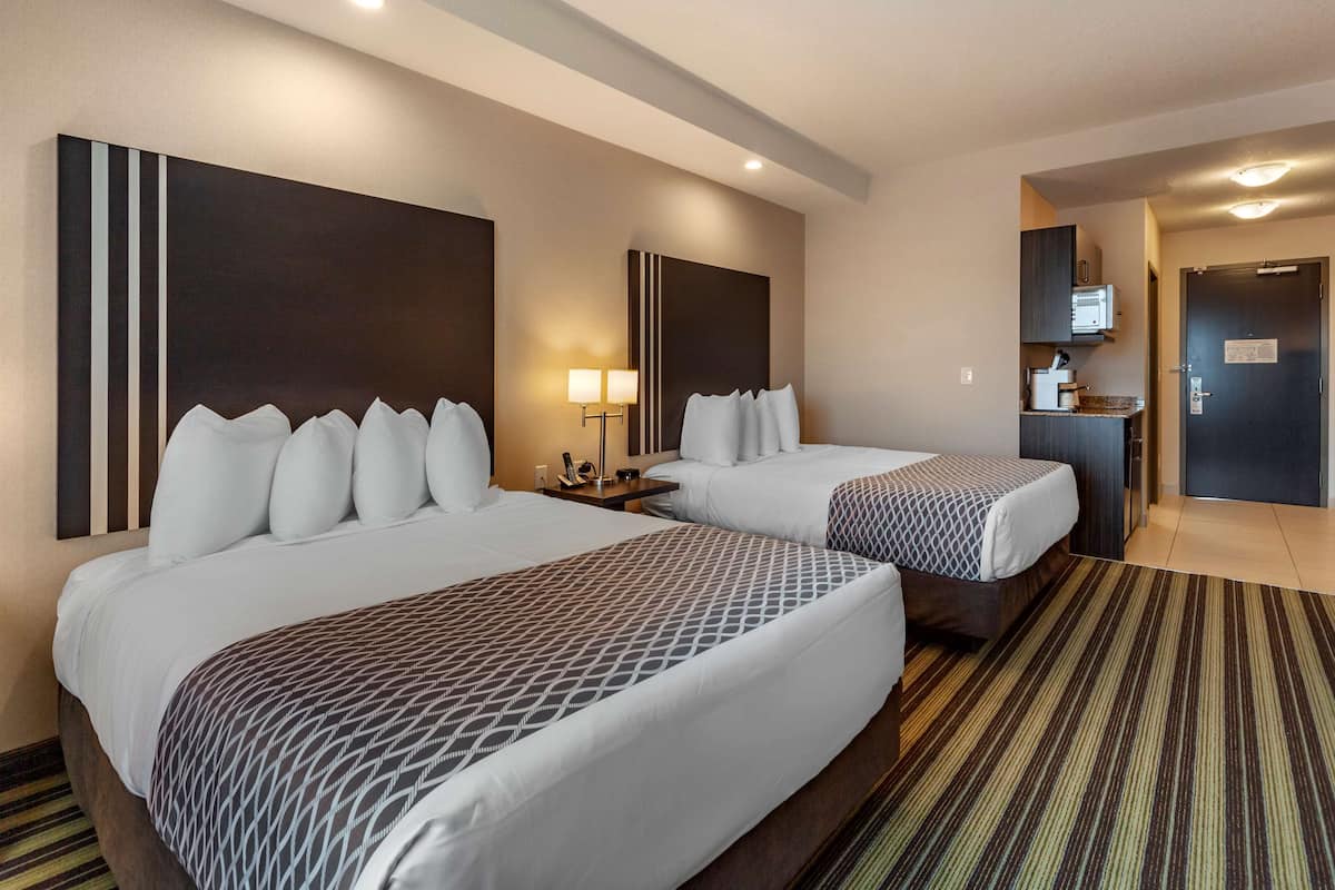 Premium bedding, down comforters, in-room safe, desk