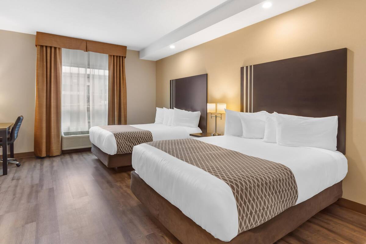 标准房, 2 张大床, 无烟房, 简易厨房 (Walk-in Shower;Pet Friendly) | 高档床上用品、羽绒被、客房内保险箱、办公桌