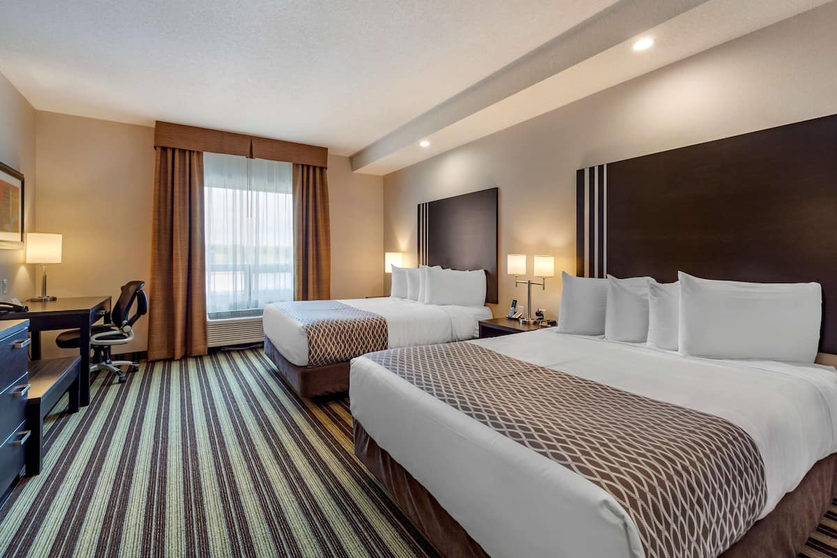 Premium bedding, down comforters, in-room safe, desk