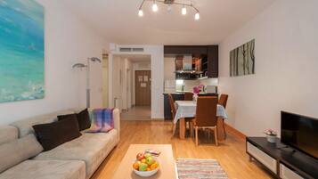 1 slaapkamer, luxe beddengoed, een kluis op de kamer