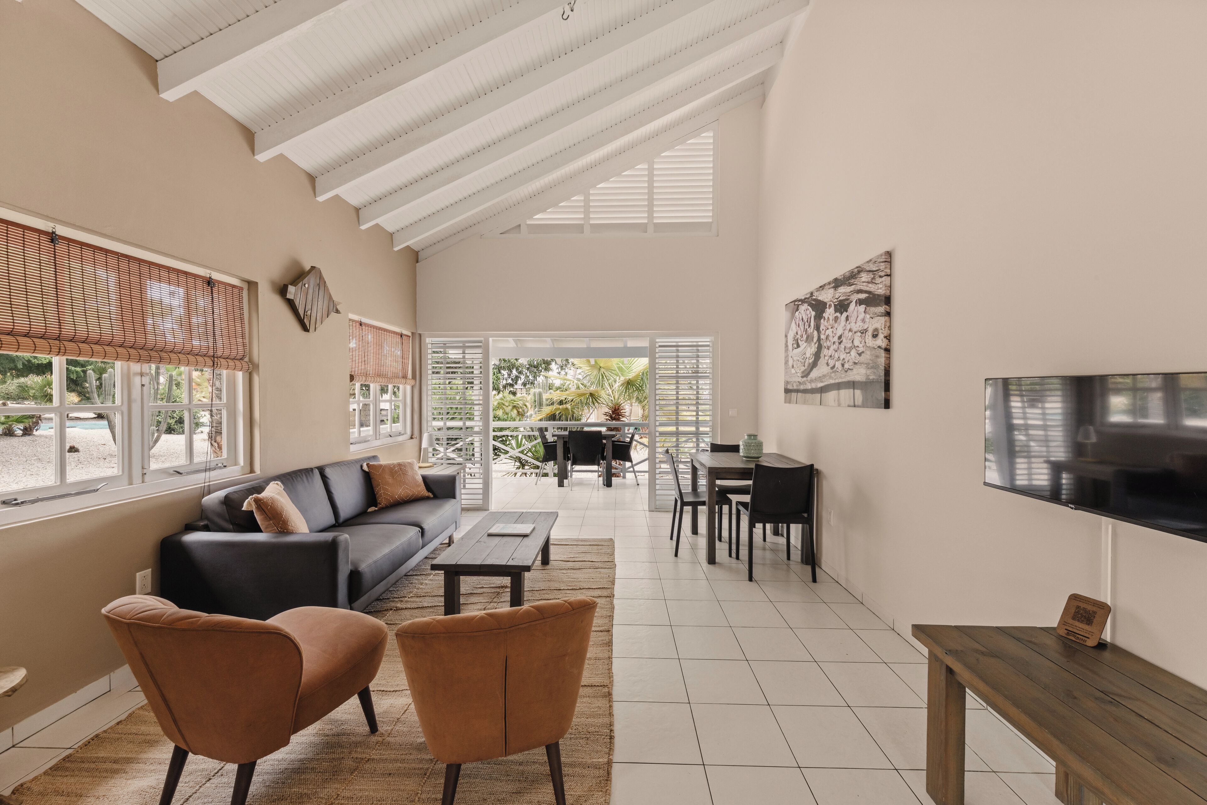 Standard Bungalow, 2 Bedrooms | Living area | Flat-screen TV