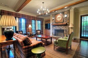 Apartment, 2 Bedrooms, Kitchen (LLR 2 Bedroom Apartment- Pet Friendly) | Living area | Flat-screen TV, iPod dock - Bright's Creek Lodge (Mill Spring)