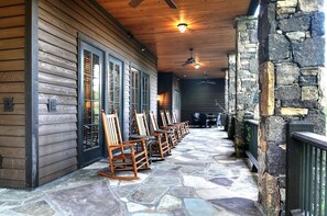Apartment, 2 Bedrooms, Kitchen (LLR 2 Bedroom Apartment- Pet Friendly) | Terrace/patio - Bright's Creek Lodge (Mill Spring)