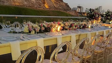 Outdoor wedding area