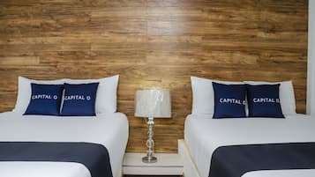 Habitación estándar, 2 camas Queen size | Ropa de cama hipoalergénica, insonorización y cunas gratuitas