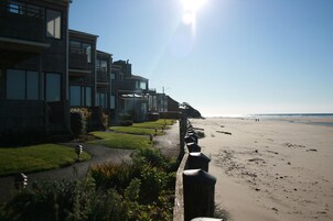 On the beach, white sand