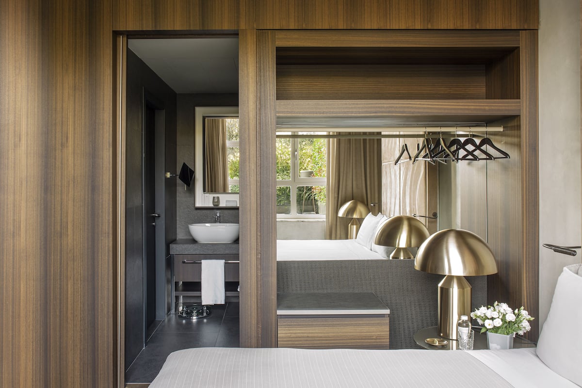 hair dryer, bathrobes, slippers, bidet