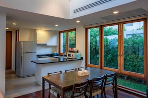 Villa, 4 Bedrooms, Pool View | Private kitchenette | Fridge, microwave, stovetop, coffee/tea maker