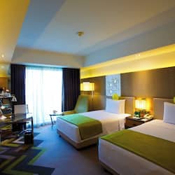 Premium Room, 2 Twin Beds, Pool View | 1 bedroom, premium bedding, minibar, in-room safe