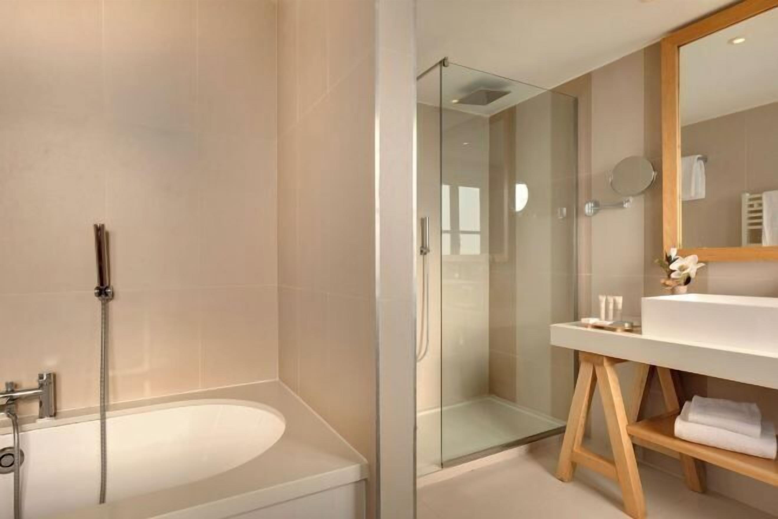 Free toiletries, hair dryer, towels