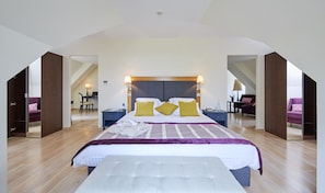 Premium bedding, memory-foam beds, in-room safe, desk