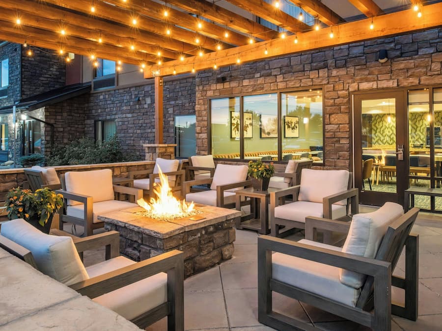 Vue depuis lâhĂ©bergement