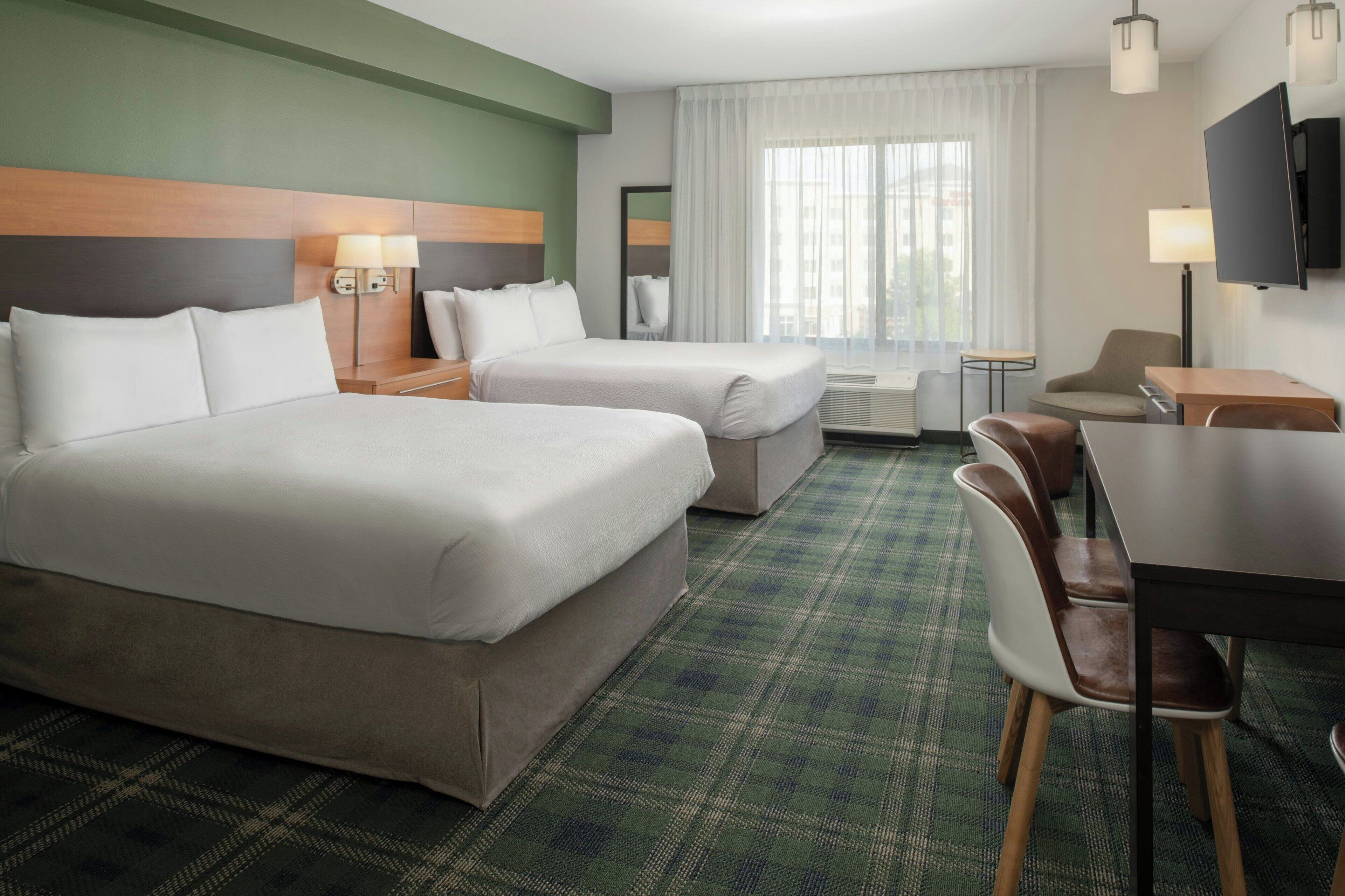 suite, 2 queen beds | 1 bedroom, premium bedding, individually furnished, laptop workspace