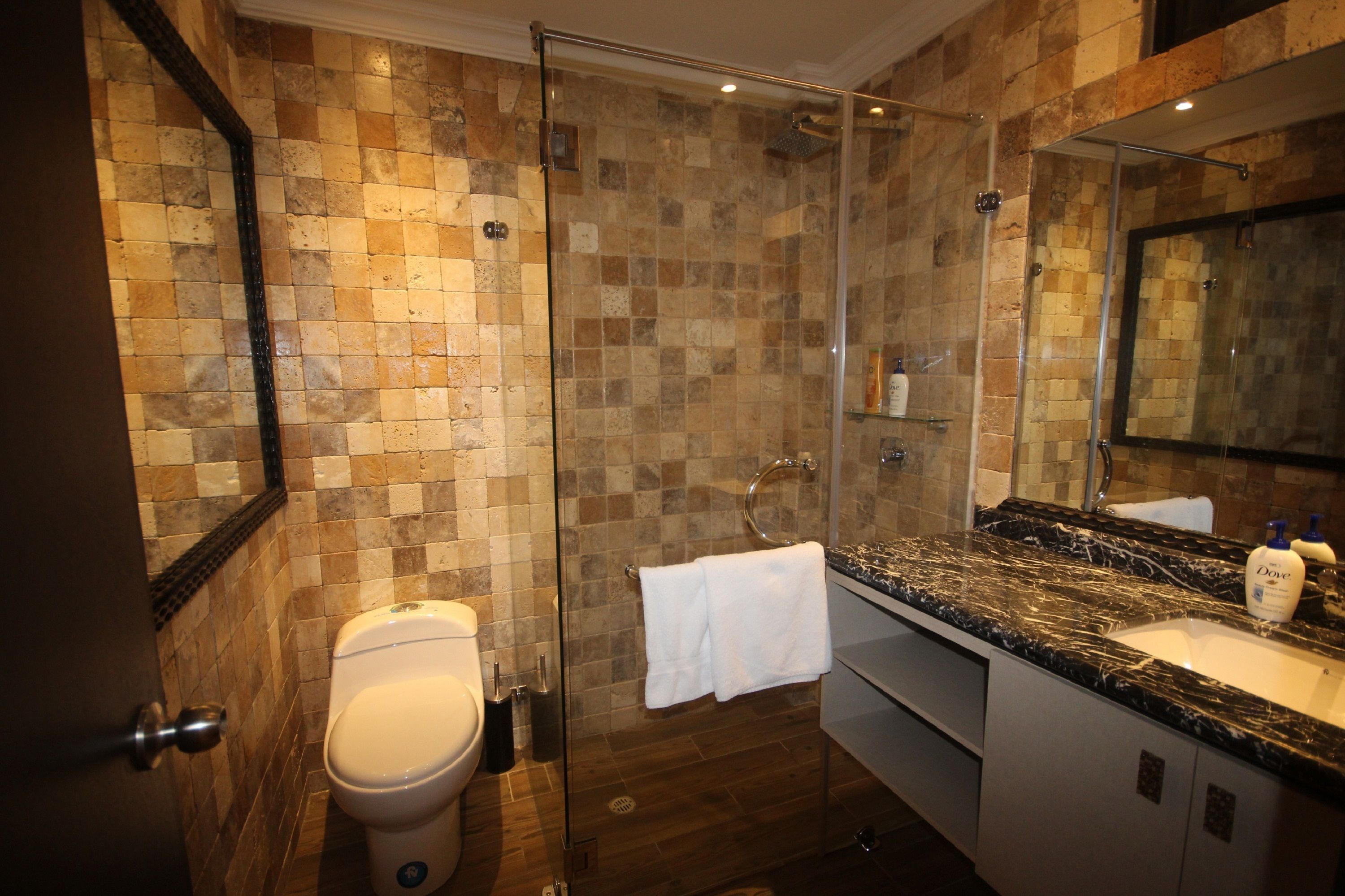 basic twin room, 2 single beds | bathroom | hair dryer, towels, soap, shampoo