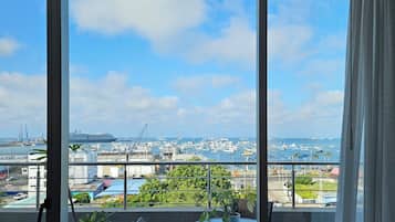 Suite estudio panorámica | 1 dormitorio, ropa de cama de alta calidad, minibar y caja fuerte