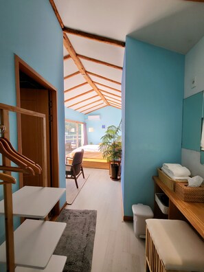 Quarto casal superluxo, 1 quarto, vista para o oceano, de frente para o oceano | Roupas de cama de algodão egípcio, edredons de pluma