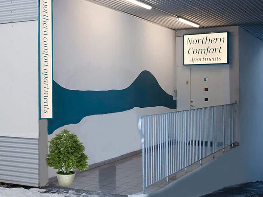 Entrée de l’hébergement