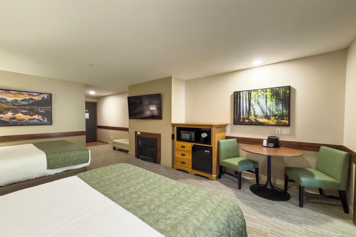 Deluxe Room, 2 Queen Beds, Fireplace | Desk, iron/ironing board, cribs (free), rollaway beds (free)