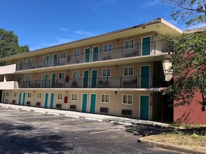 Guests can enjoy balconies with outdoor space on each floor.