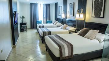 Standard Triple Room (3 Double Beds) | Premium bedding, in-room safe, desk, soundproofing