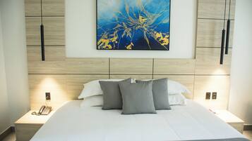 Premium bedding, in-room safe, desk, soundproofing