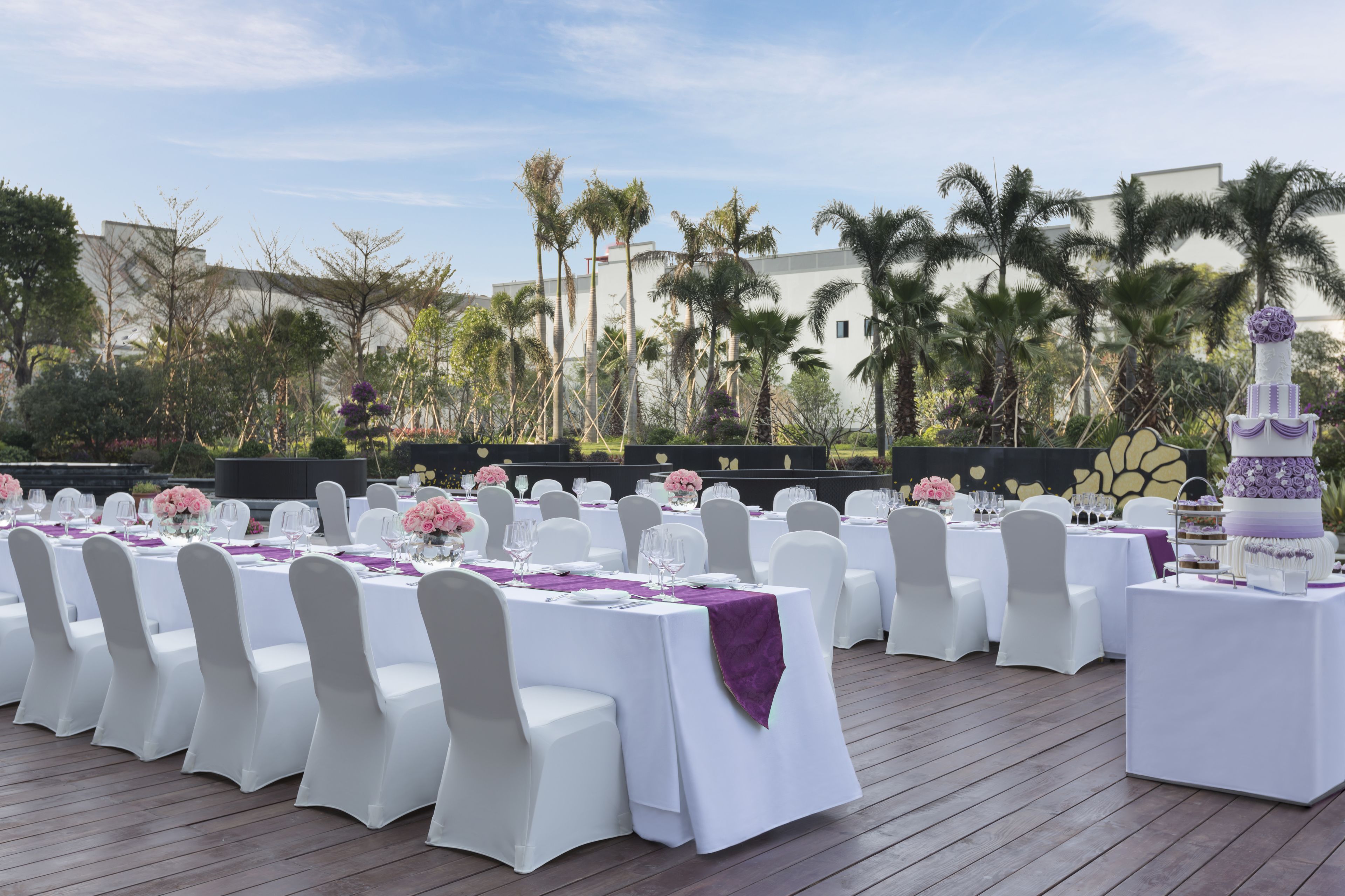 outdoor wedding area