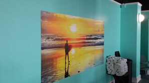 Indoor pool, outdoor pool, sun loungers