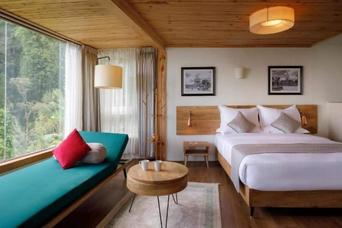 1 quarto, roupas de cama premium, frigobar, cofres nos quartos
