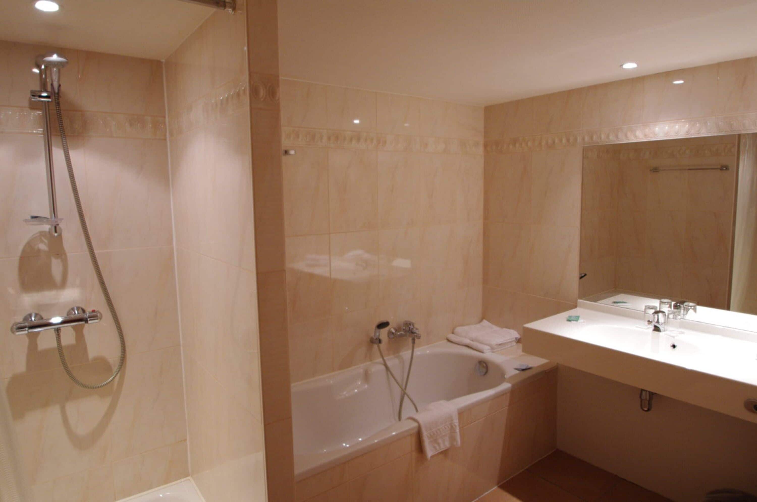 free toiletries, hair dryer, towels