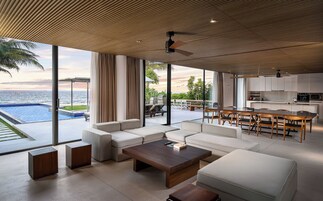 Beachfront Three-Bedroom Pool Villa (Spa Inclusive) | Living room | Flat-screen TV, first-run movies, pay movies, MP3 dock