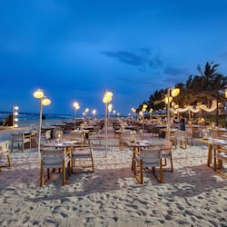 Outdoor banquet area
