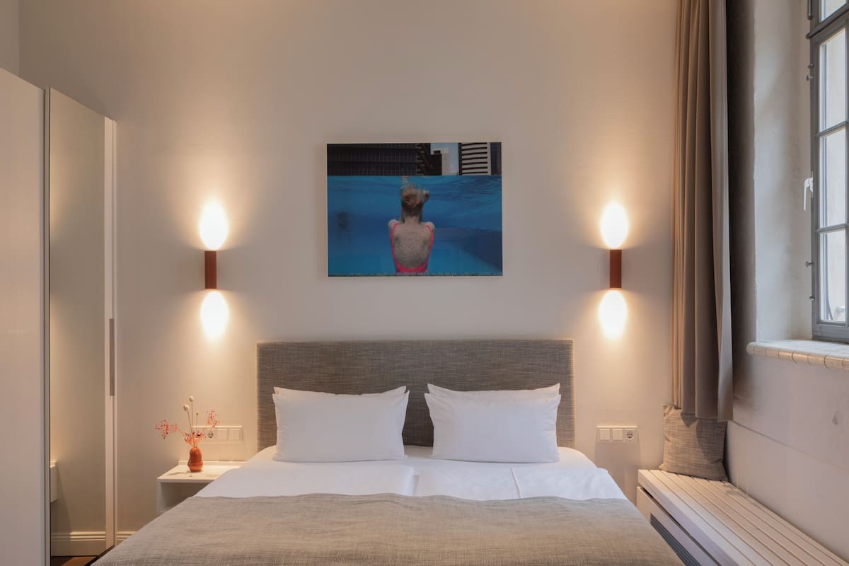 Comfort Double Room | Premium bedding, in-room safe, desk, laptop workspace