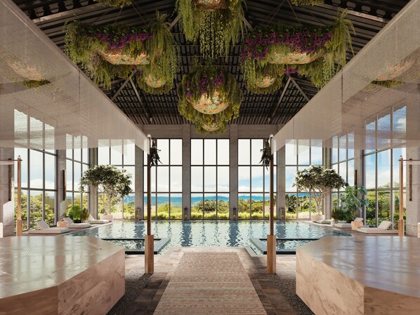 Couples treatment rooms, sauna, hot tub, steam room, body treatments