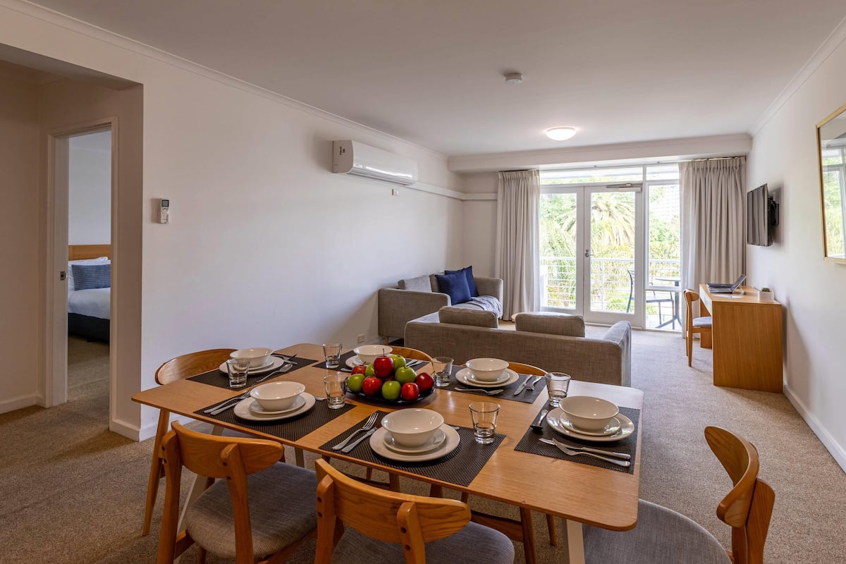 Suite, 2 Queen Beds, Non Smoking (Efficiency) | Blackout drapes, iron/ironing board, cribs/infant beds, rollaway beds