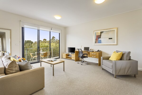 Two Bedroom Apartment | Living room | LED TV - Quest Frankston (Frankston)