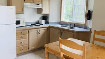 Estudio, 1 cama Queen size, cocina (Ground Floor- Room 4) | Cocina privada | Frigobar, microondas y congelador