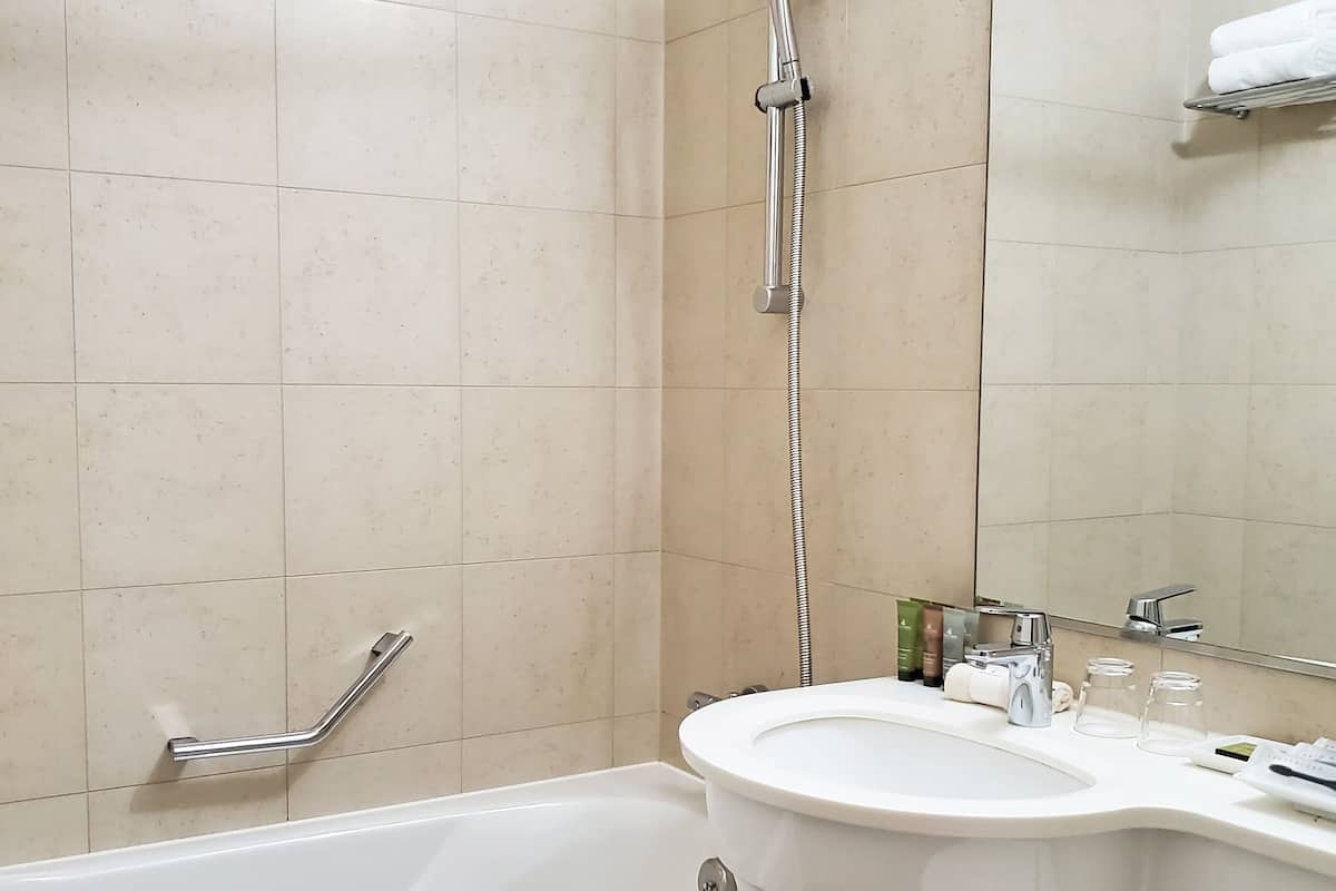 free toiletries, hair dryer, slippers, electronic bidet