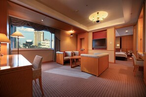 Junior Suite Room, Non Smoking (Meal for children will be charged at check in) | Premium bedding, blackout drapes, soundproofing, iron/ironing board - Meitetsu Grand Hotel (Nagoya)