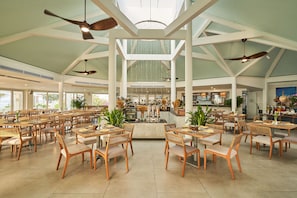 Breakfast, lunch, dinner served; international cuisine, beach views