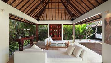 Royal Villa, 2 Bedrooms, Private Pool | Living area | 42-inch Smart TV with cable channels