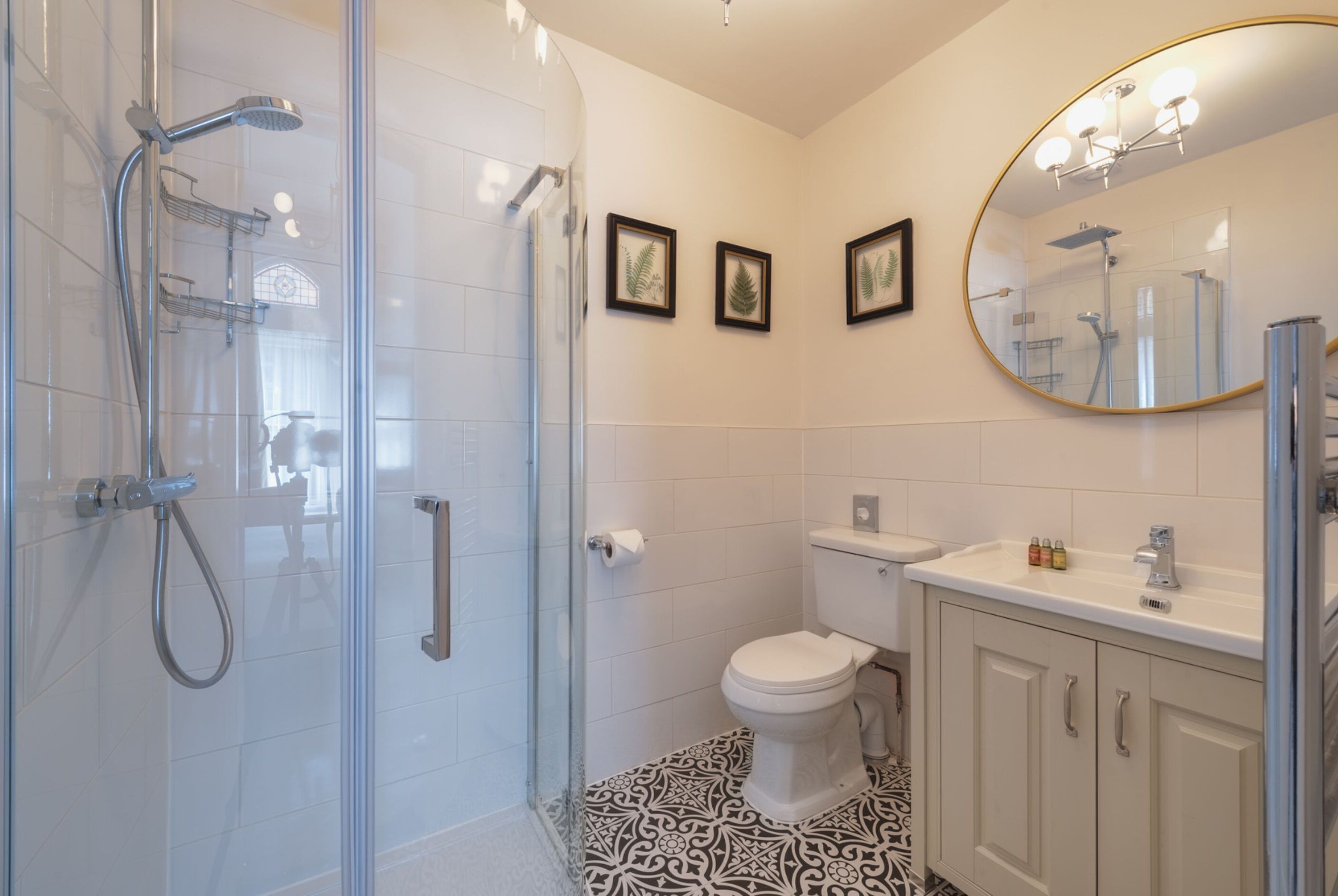 executive twin room with shower | bathroom | designer toiletries, hair dryer, towels, soap