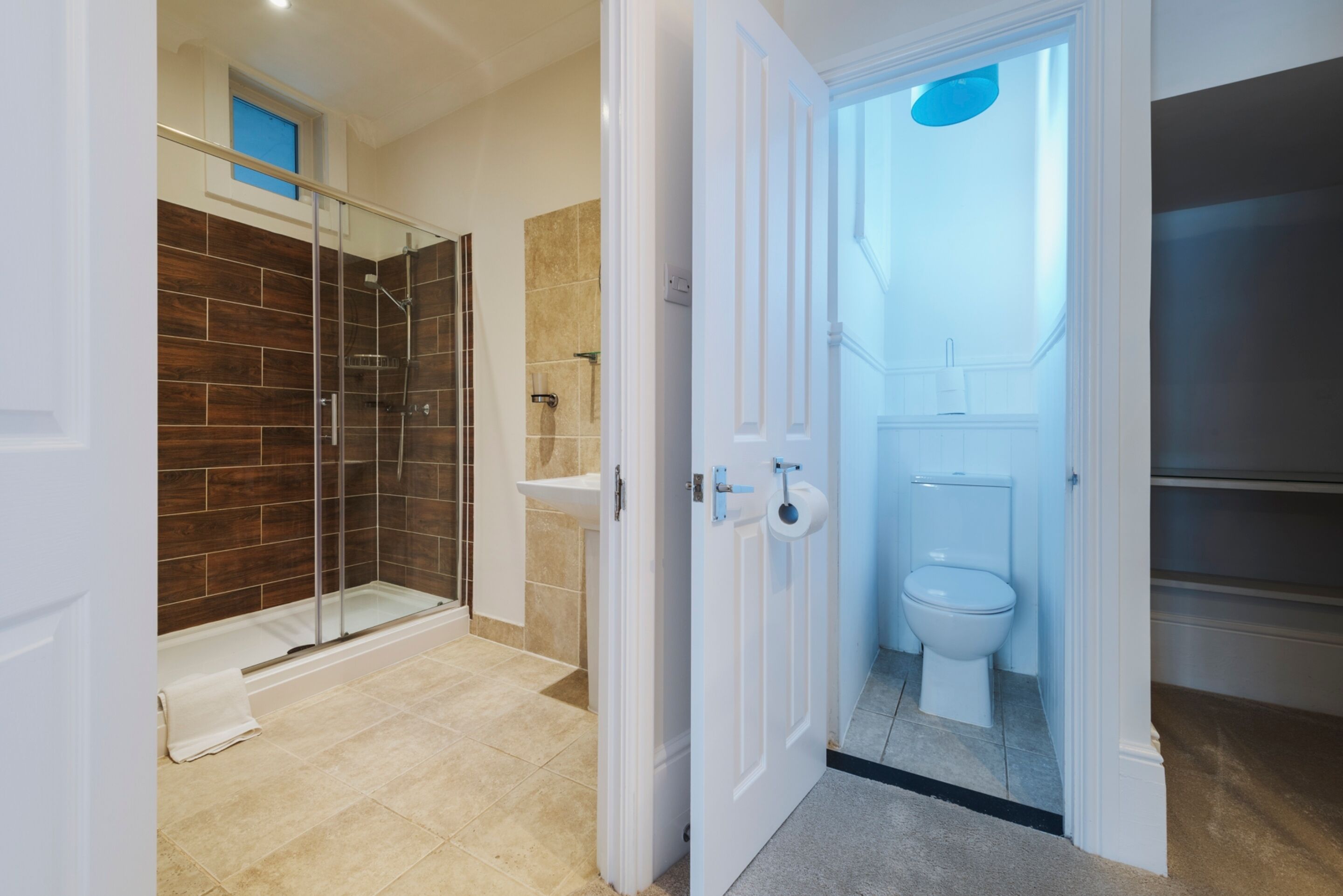 superior superking room with shower | bathroom | designer toiletries, hair dryer, towels